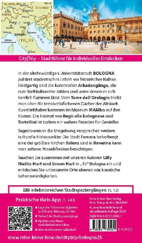 Buchcover und Innenansicht für das Buch: Reise Know-How CityTrip Bologna