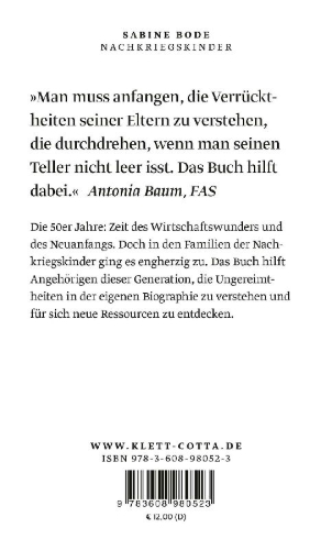 Buchcover und Innenansicht für das Buch: Nachkriegskinder