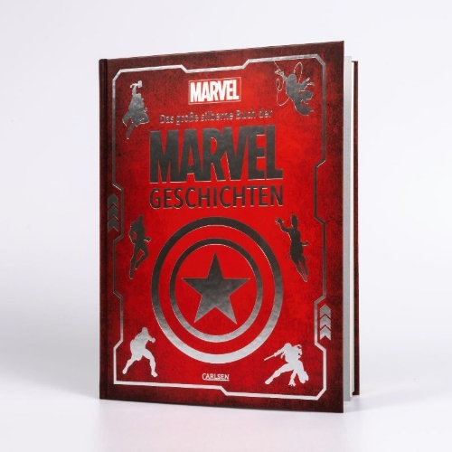 Buchcover und Innenansicht für das Buch: Marvel: Das große silberne Buch der MARVEL-Geschichten