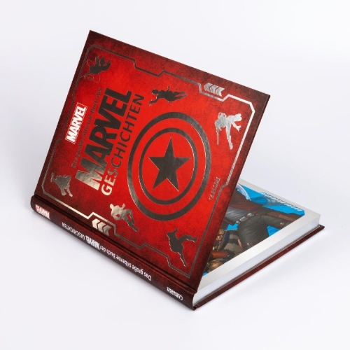 Buchcover und Innenansicht für das Buch: Marvel: Das große silberne Buch der MARVEL-Geschichten
