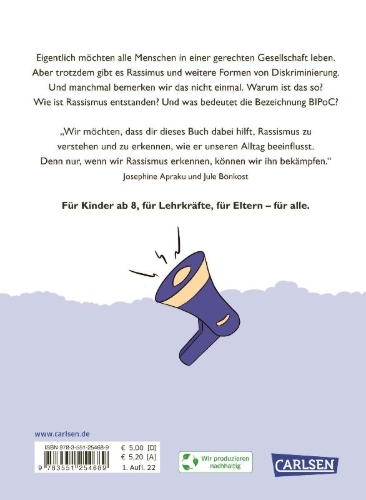 Buchcover und Innenansicht für das Buch: Rassismus geht uns alle an