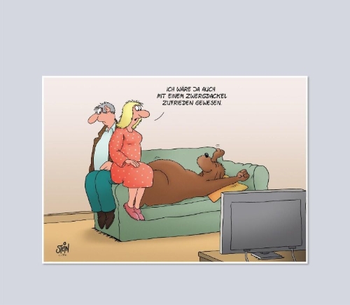 Buchcover und Innenansicht für das Buch: Uli Stein für Tierfreunde: Ach du dicker Hund