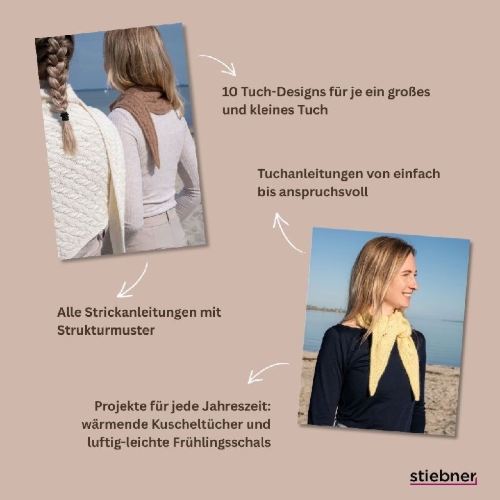 Buchcover und Innenansicht für das Buch: Mini- und Maxitücher mit Struktur