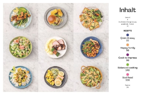 Buchcover und Innenansicht für das Buch: HelloFresh. Das Kochbuch