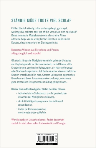 Buchcover und Innenansicht für das Buch: müde?