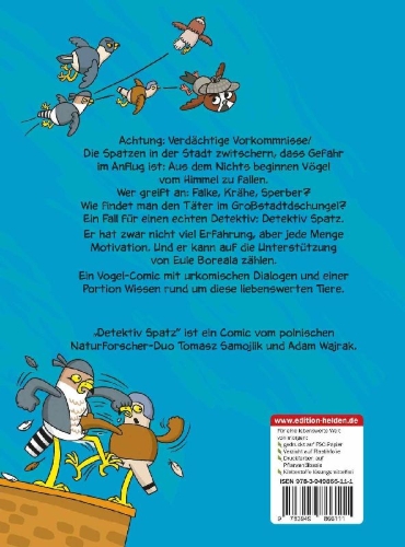 Buchcover und Innenansicht für das Buch: Detektyw Wróbel i zlamane pióro