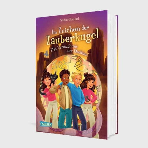 Buchcover und Innenansicht für das Buch: Im Zeichen der Zauberkugel 12: Das Vermächtnis der Dschinn