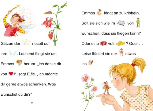 Buchcover und Innenansicht für das Buch: Bildermaus - Geschichten von der kleinen Fee
