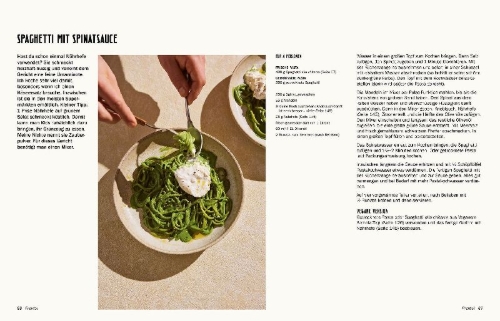 Buchcover und Innenansicht für das Buch: Pasta Pronto. 55 Speedy, Simple Recipes from The Pasta Man
