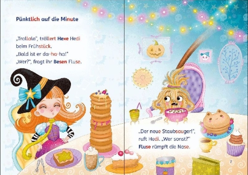 Buchcover und Innenansicht für das Buch: Leselöwen 1. Klasse - Der beleidigte Hexenbesen