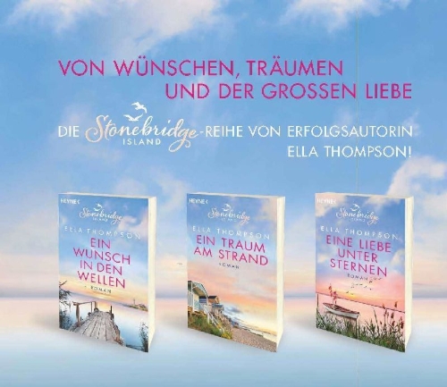 Buchcover und Innenansicht für das Buch: Eine Liebe unter Sternen -  Stonebridge Island 3