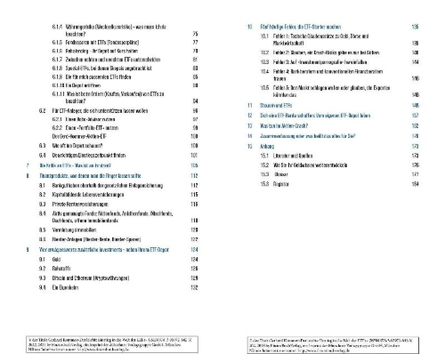 Buchcover und Innenansicht für das Buch: Der leichte Einstieg in die Welt der ETFs