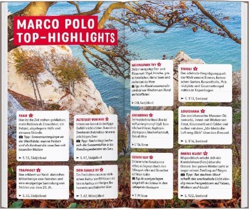 Buchcover und Innenansicht für das Buch: MARCO POLO Reiseführer Dänemark