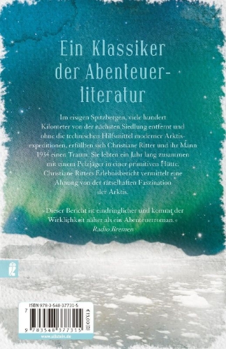 Buchcover und Innenansicht für das Buch: Eine Frau erlebt die Polarnacht