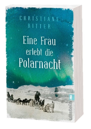 Buchcover und Innenansicht für das Buch: Eine Frau erlebt die Polarnacht