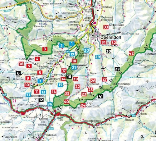Buchcover und Innenansicht für das Buch: ROTHER Wanderführer Kleinwalsertal