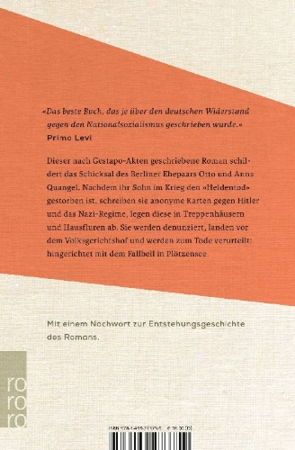 Buchcover und Innenansicht für das Buch: Jeder stirbt für sich allein