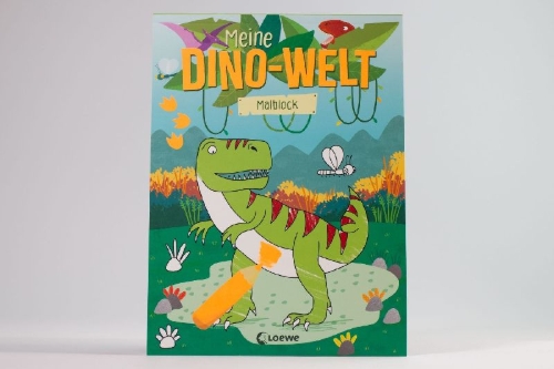 Buchcover und Innenansicht für das Buch: Les Dinosaures - Bloc à colorier