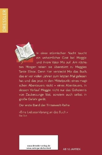 Buchcover und Innenansicht für das Buch: Tintenwelt 1. Tintenherz