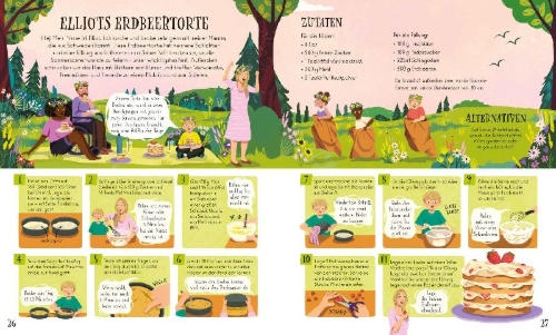 Buchcover und Innenansicht für das Buch: Familienrezepte aus aller Welt -  kinderleicht gemeinsam kochen