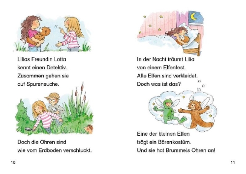 Buchcover und Innenansicht für das Buch: Die besten Leselöwen-Feengeschichten für die 1. Klasse
