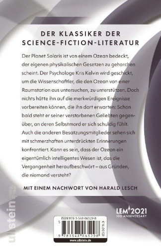 Buchcover und Innenansicht für das Buch: Solaris