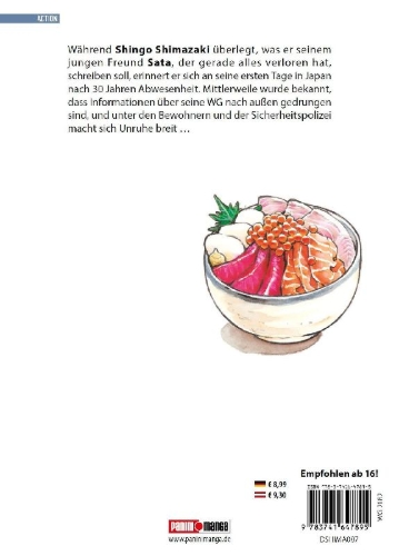 Buchcover und Innenansicht für das Buch: Shimazaki in the Land of Peace 07