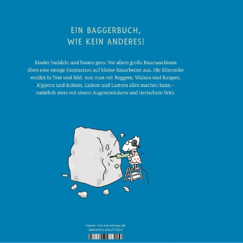 Buchcover und Innenansicht für das Buch: Buddeln, baggern, bauen