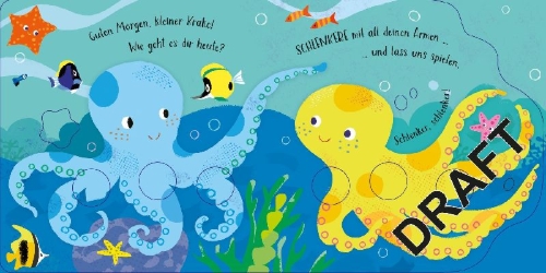 Buchcover und Innenansicht für das Buch: Babys Fingerspielbuch: Kleiner Krake