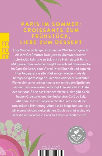 Buchcover und Innenansicht für das Buch: Sommertage im Quartier Latin