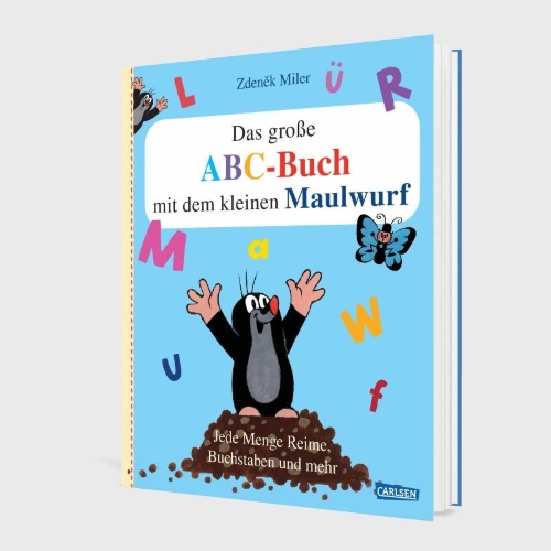 Buchcover und Innenansicht für das Buch: Das große ABC-Buch mit dem kleinen Maulwurf