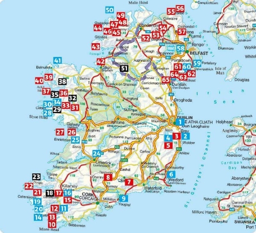 Buchcover und Innenansicht für das Buch: ROTHER Wanderführer Irland mit Nordirland. 65 Touren auf der grünen Insel im Atlantik