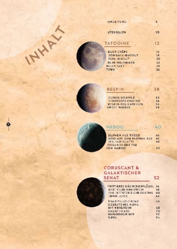 Buchcover und Innenansicht für das Buch: Star Wars Cantina, 40 recettes d'une galaxie trés lointaine
