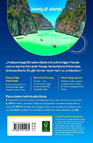 Buchcover und Innenansicht für das Buch: LONELY PLANET Reiseführer Thailand