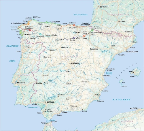 Buchcover und Innenansicht für das Buch: Nordspanien mit dem Wohnmobil