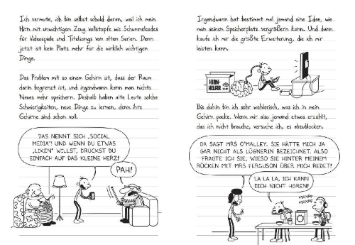 Buchcover und Innenansicht für das Buch: Diary of a Wimpy Kid 18
