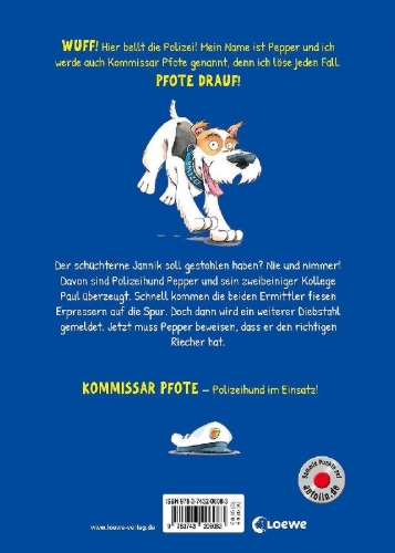 Buchcover und Innenansicht für das Buch: Kommissar Pfote (Band 1) - Immer der Schnauze nach