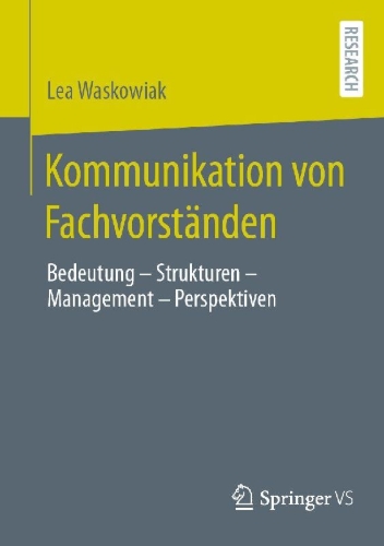 Buchcover und Innenansicht für das Buch: Kommunikation von Fachvorständen