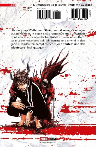Buchcover und Innenansicht für das Buch: Togen Anki - Teufelsblut 01
