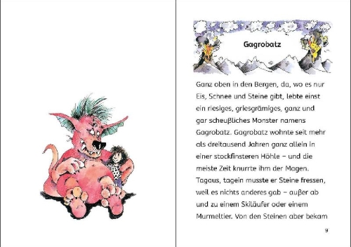 Buchcover und Innenansicht für das Buch: Monsterspuk und Drachenflug