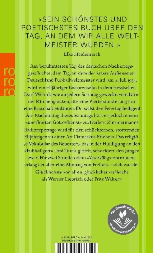 Buchcover und Innenansicht für das Buch: Der Sonntag, an dem ich Weltmeister wurde