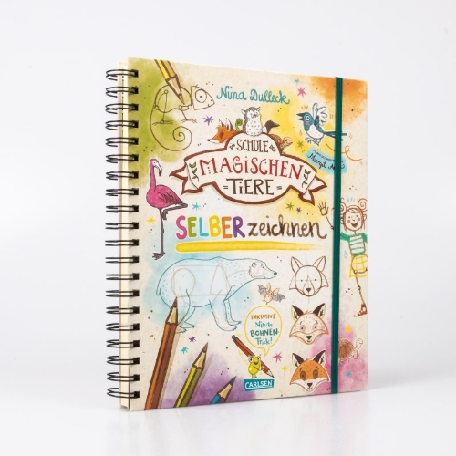 Buchcover und Innenansicht für das Buch: Die Schule der magischen Tiere: SELBERzeichnen