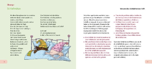 Buchcover und Innenansicht für das Buch: Schlaf gut - Das kleine Überlebensbuch