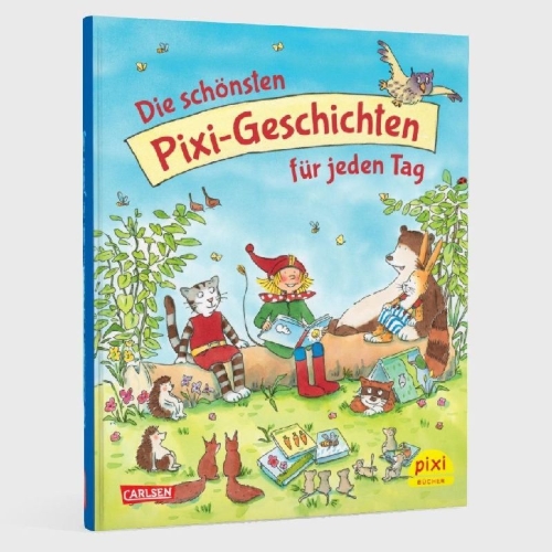 Buchcover und Innenansicht für das Buch: Die schönsten Pixi-Geschichten für jeden Tag