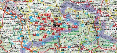 Buchcover und Innenansicht für das Buch: ROTHER Wanderführer Elbsandsteingebirge. 58 Touren in der Sächsischen Schweiz - mit Malerweg und Stiegen