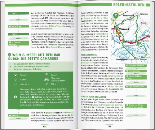 Buchcover und Innenansicht für das Buch: MARCO POLO Reiseführer Languedoc-Roussillon, Cevennen