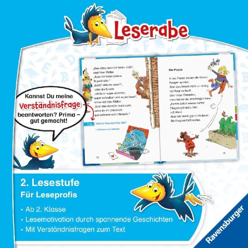 Buchcover und Innenansicht für das Buch: Leserabe - 2. Lesestufe: Die Superhelden-Schule