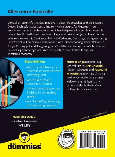 Buchcover und Innenansicht für das Buch: Controlling für Dummies