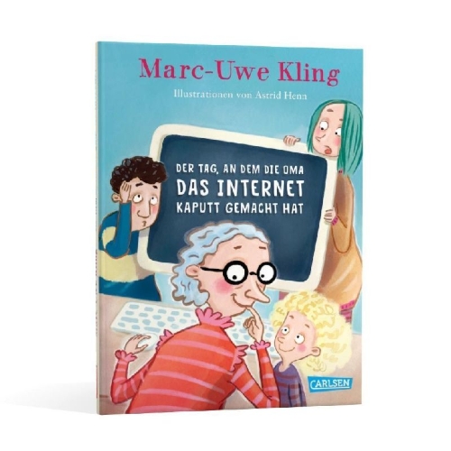 Buchcover und Innenansicht für das Buch: Der Tag, an dem die Oma das Internet kaputt gemacht hat