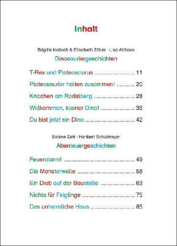 Buchcover und Innenansicht für das Buch: Die schönsten Silbengeschichten für Erstleser - Jungs
